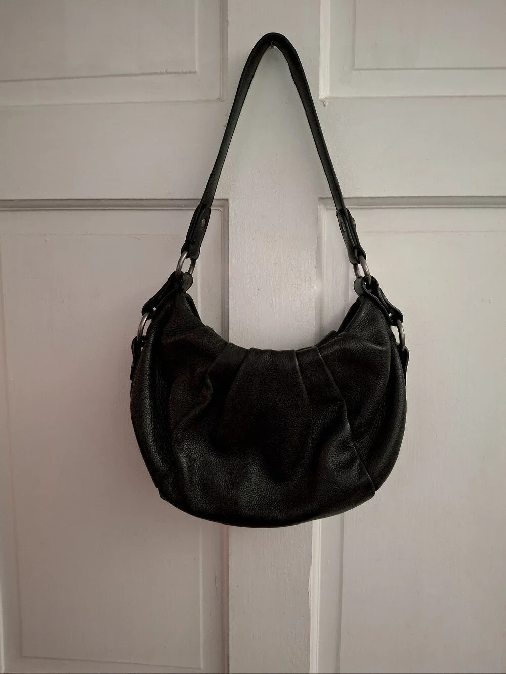 Simply Vera Vera Wang Black Leather Hobo Bag